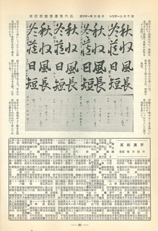 全書芸1983年昭和58年2月号競書ページ