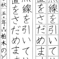 文化庁・東京都後援2023年公募【第73回全国書道コンクール】全日本書芸文化院主催優秀大賞　小学五年　長野県　杏秋支部　柏木のどか