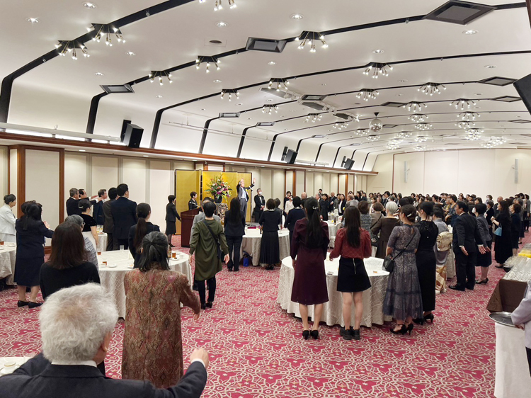 全日本書芸文化院令和5年度2023師範認証式如水会館全書芸万歳三唱目良丹崖祝宴