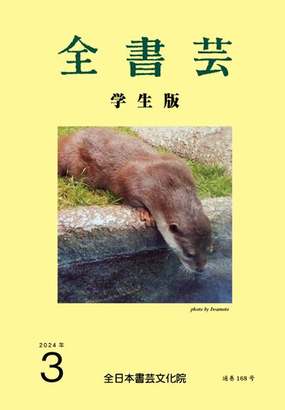 全書芸2024年3月号全日本書芸文化院書道競書雑誌書道教室習字教室ペン字大人学生小学生中学生高校生大学生優秀作品