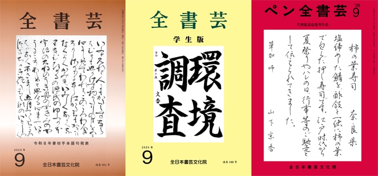 全書芸2025年9月号通巻901号記念付録馬鳴寺根法師碑全日本書芸文化院書道競書雑誌書道教室習字教室ペン字大人学生小学生中学生高校生大学生優秀作品
